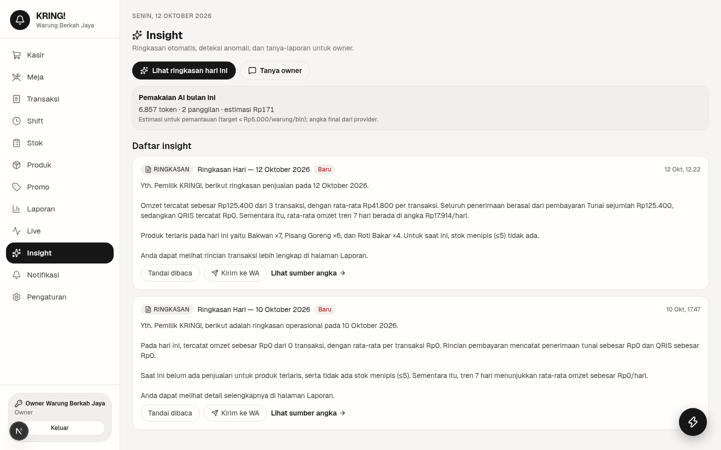 Asisten AI KRING! Insight